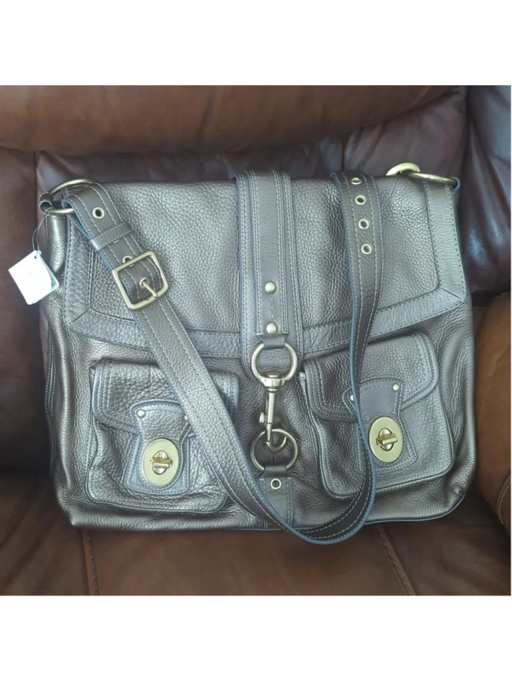 Coach G0982-F14043 Brooklyn EXTRA LARGE Shoulder Bag Messenger Satchel